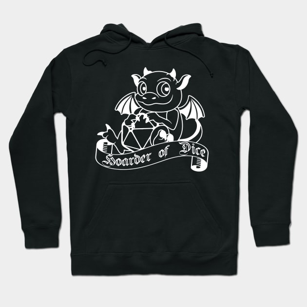 Hoarder of Dice Dragon Print Hoodie by DungeonDesigns
